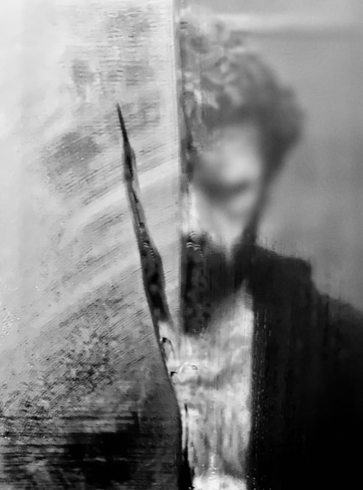 Melancholy Through Wet Glass by Davide Barzaghi — canvas wall art