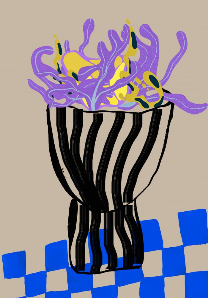 Whimsical Vase by THE MIUUS STUDIO — canvas wall art