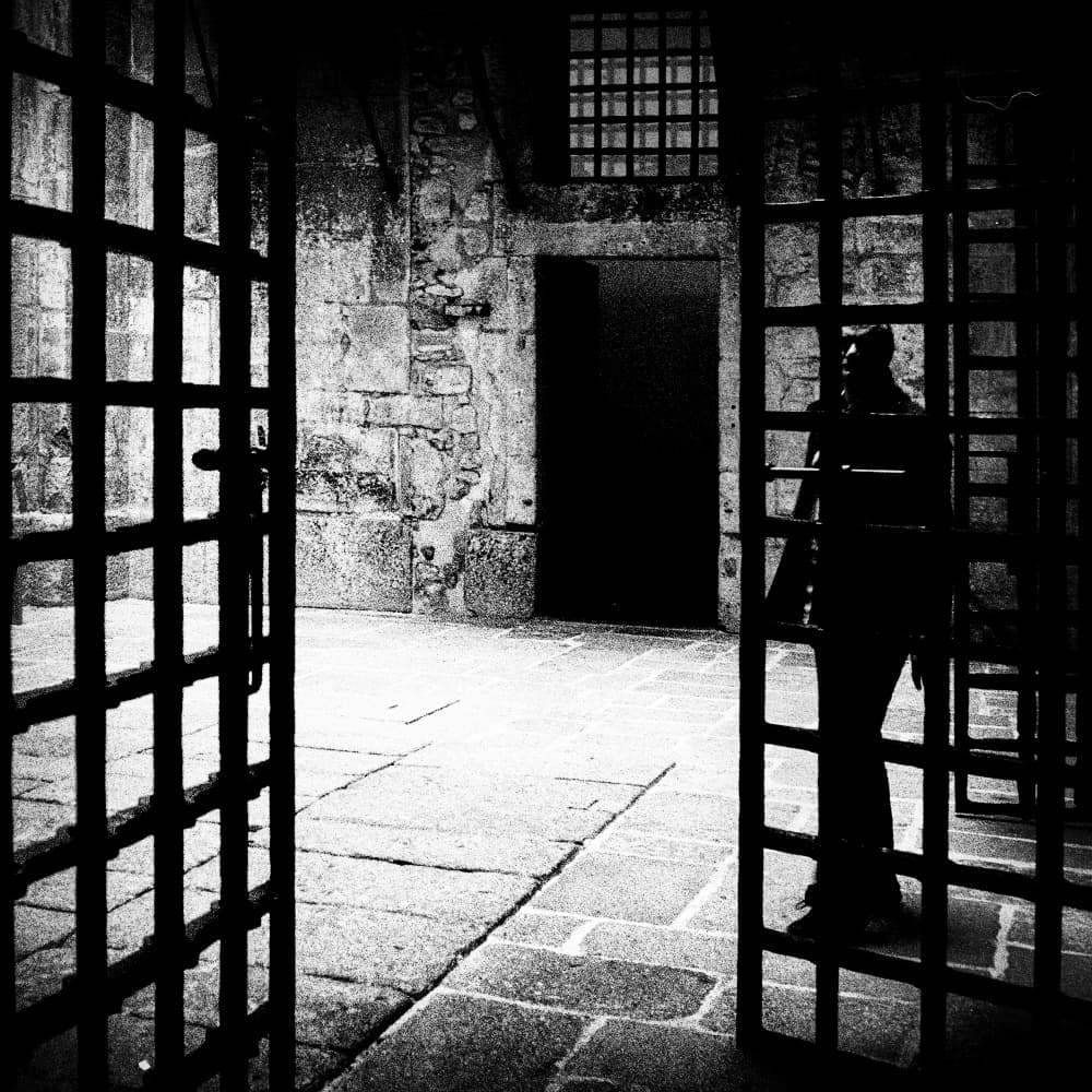 Prison Gate Silhouette by Paulo Abrantes — canvas wall art