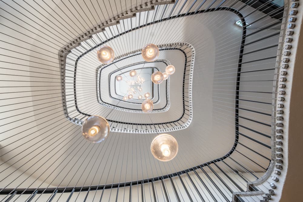 Architectural Spiral Lights by Franco Tessarolo — canvas wall art