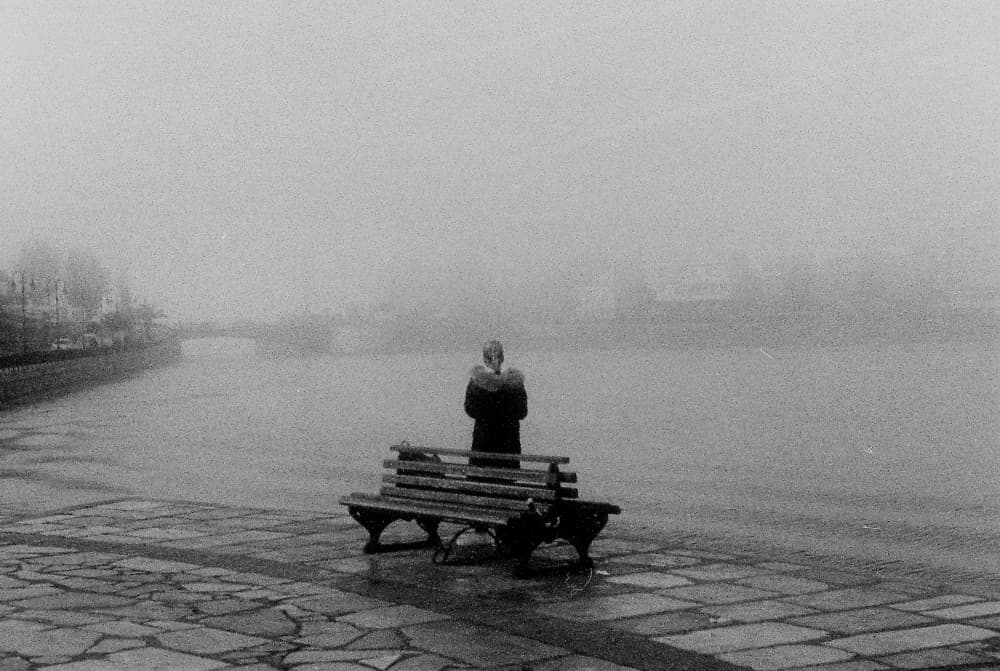 Misty River Contemplation by George Koulouridis — canvas wall art