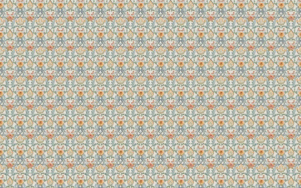 Delicate Vintage Floral Pattern by Annick — canvas wall art