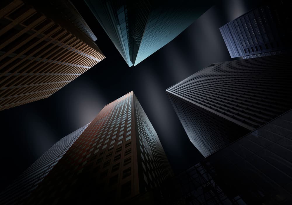 Modern City Upward by Shuchuan Liu — canvas wall art