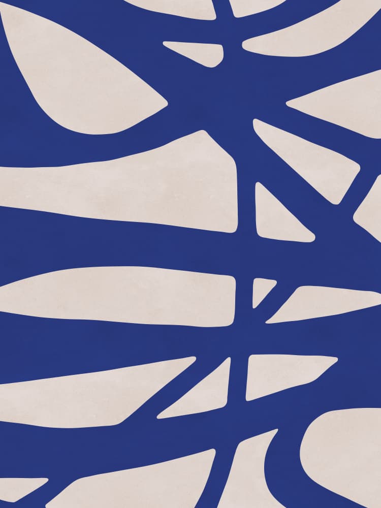 Blue Organic Abstract by Vitor Costa — canvas wall art