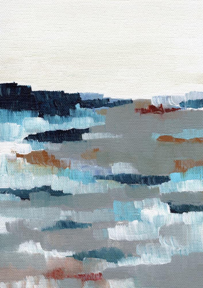 Abstract Coastal Horizon by Nikita Jariwala — canvas wall art