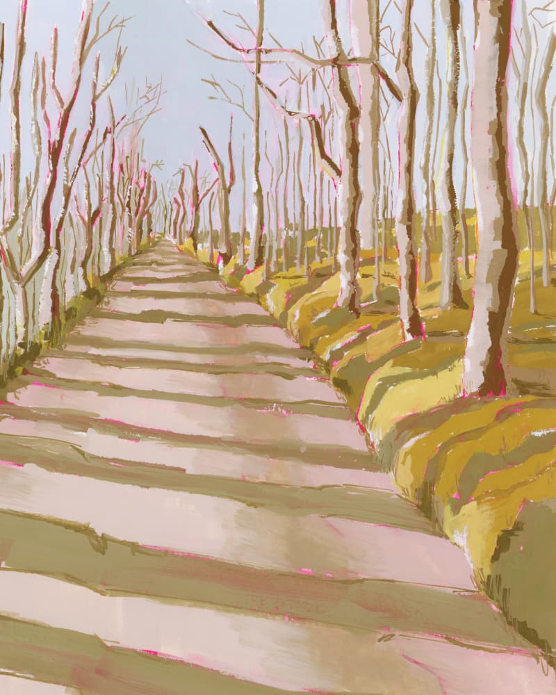 Autumn Forest Path by Lucrecia Caporale — canvas wall art