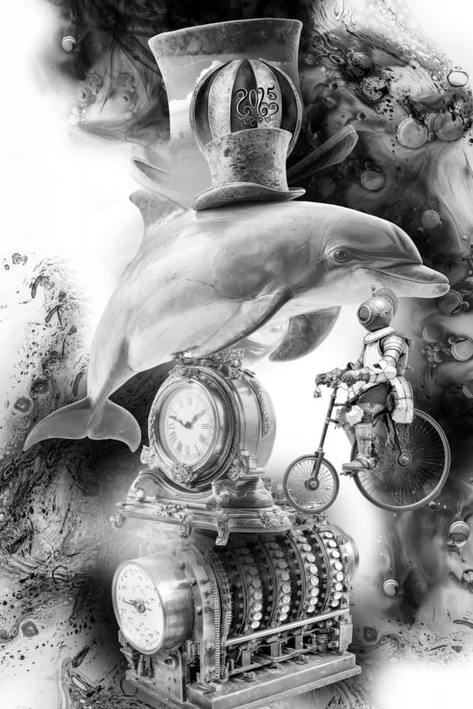 Poster Black White Surreal Art 44 by Rafal Kulik — canvas wall art