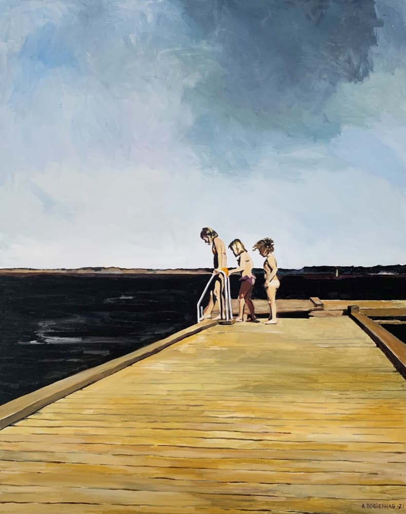 Summer Day Swim by Borgenhag Holmqvist — canvas wall art