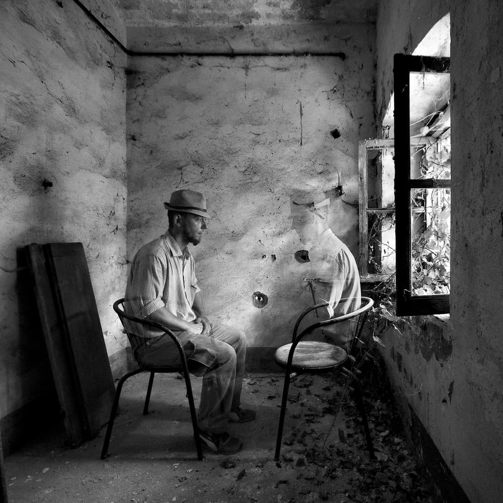 Man and His Spirit by Carlo Ferrara — canvas wall art