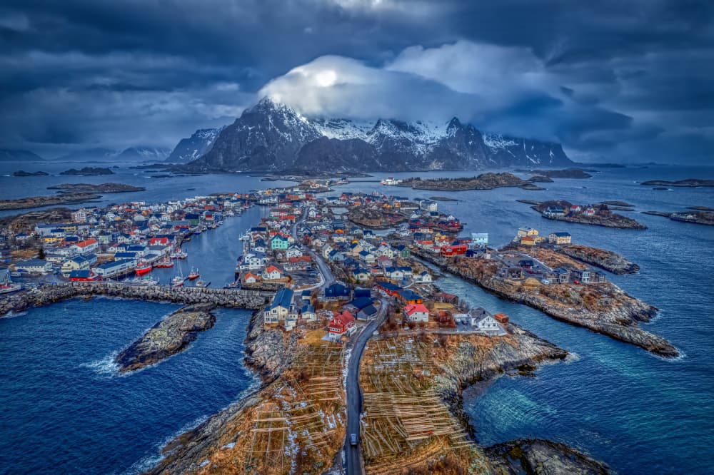 Lofoten Fishing Village by Igor Rosina — canvas wall art