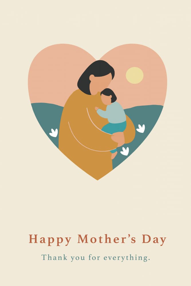 Mother's Day Embrace by casa cartissi — canvas wall art
