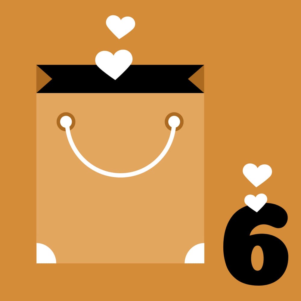 Shopping Bag Love Six by Marika Barsrsind — canvas wall art