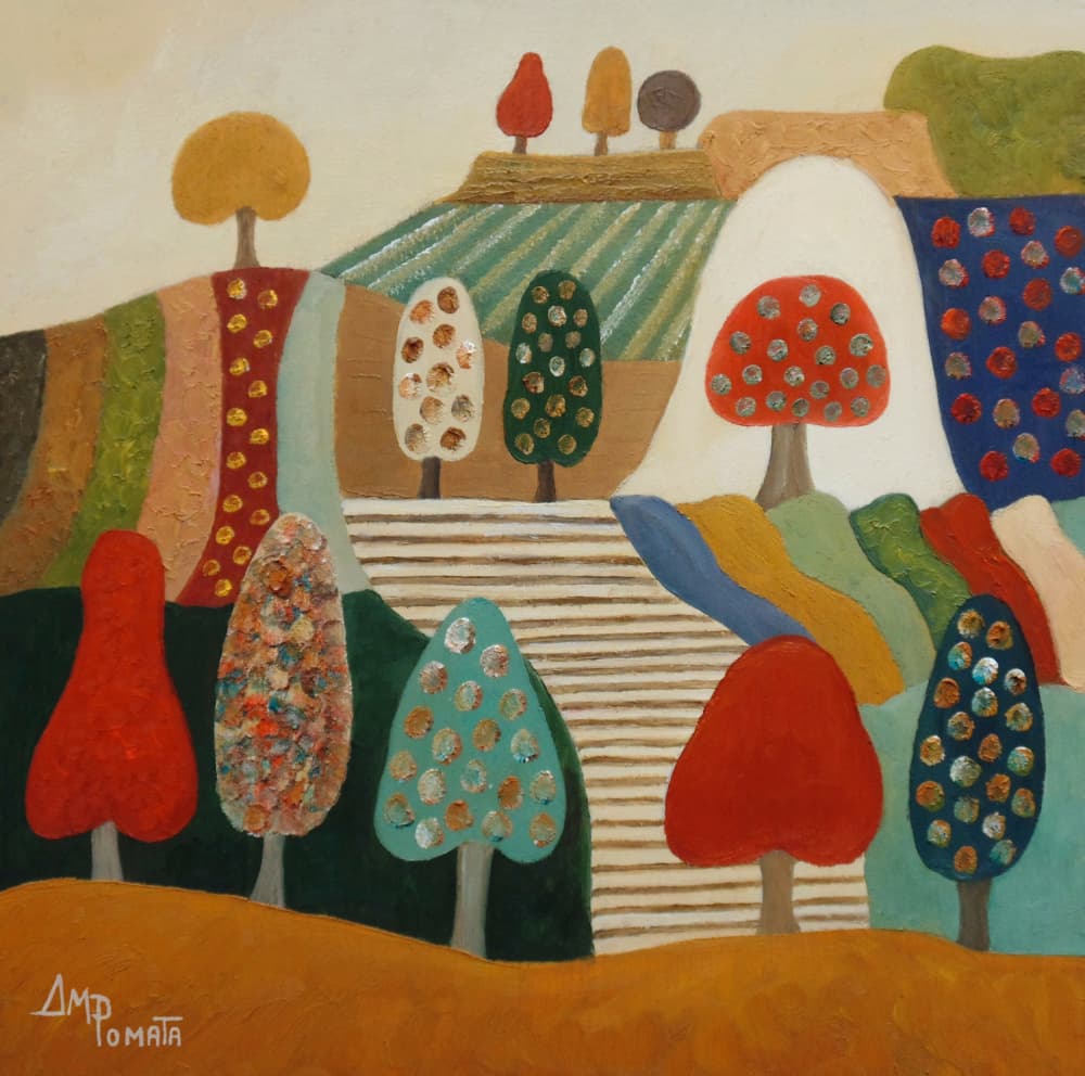 Whimsical Tree Landscape by Angeles M. Pomata — canvas wall art