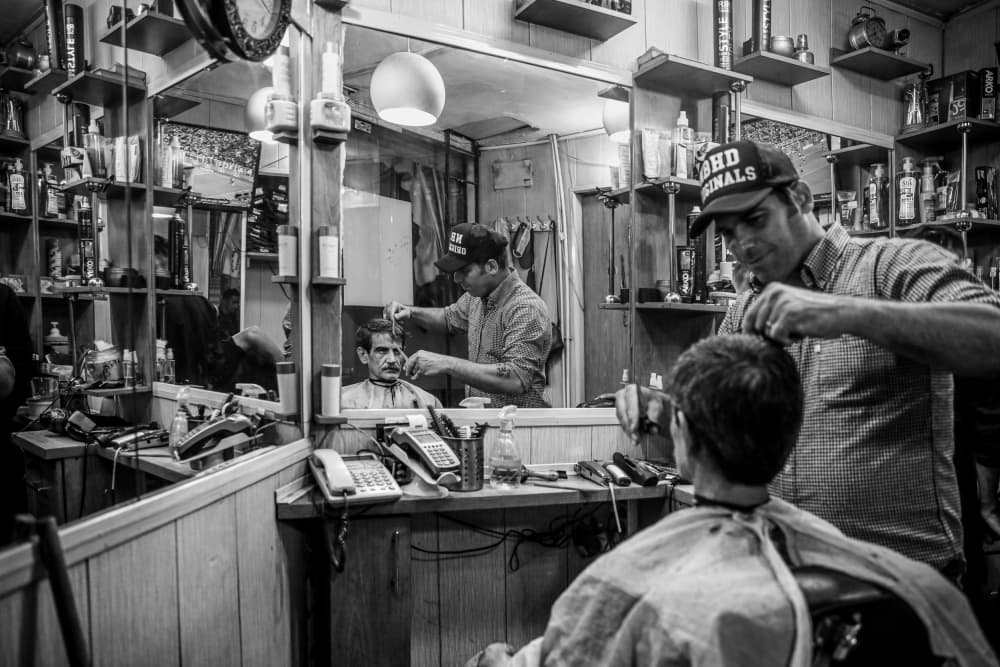 Classic Barber Shop by Marco Tagliarino — canvas wall art