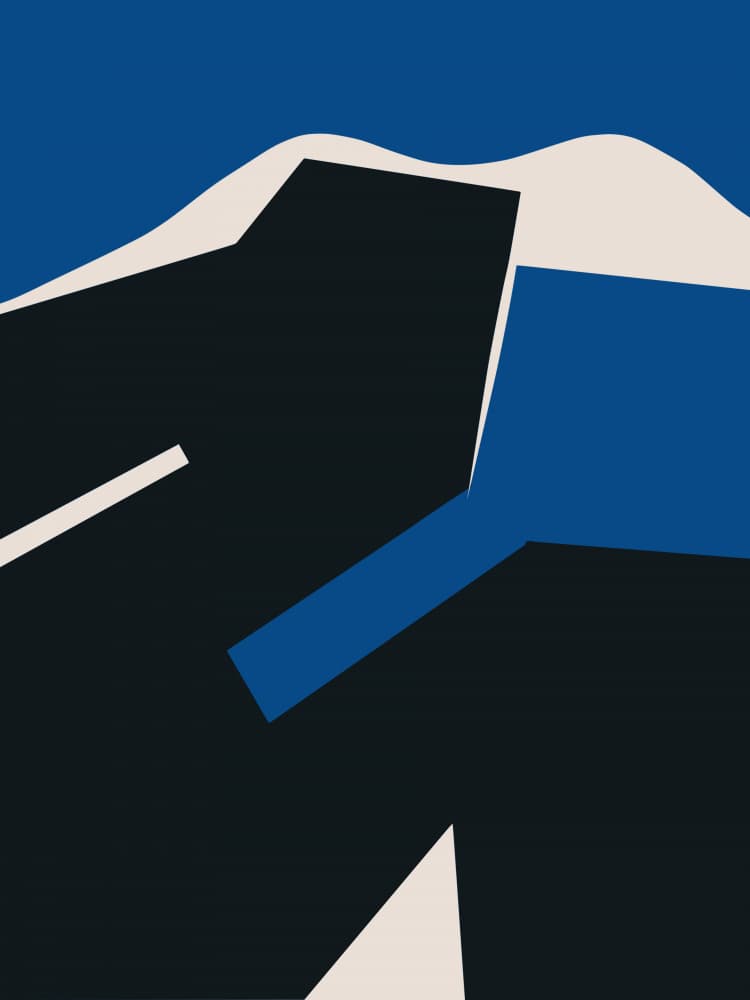 Modern Geometric Mountains by Little Dean — canvas wall art