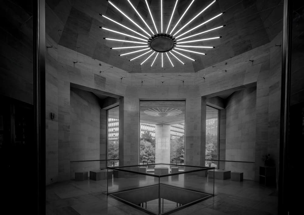 Geometric Light Ceiling by Fernando Abreu — canvas wall art