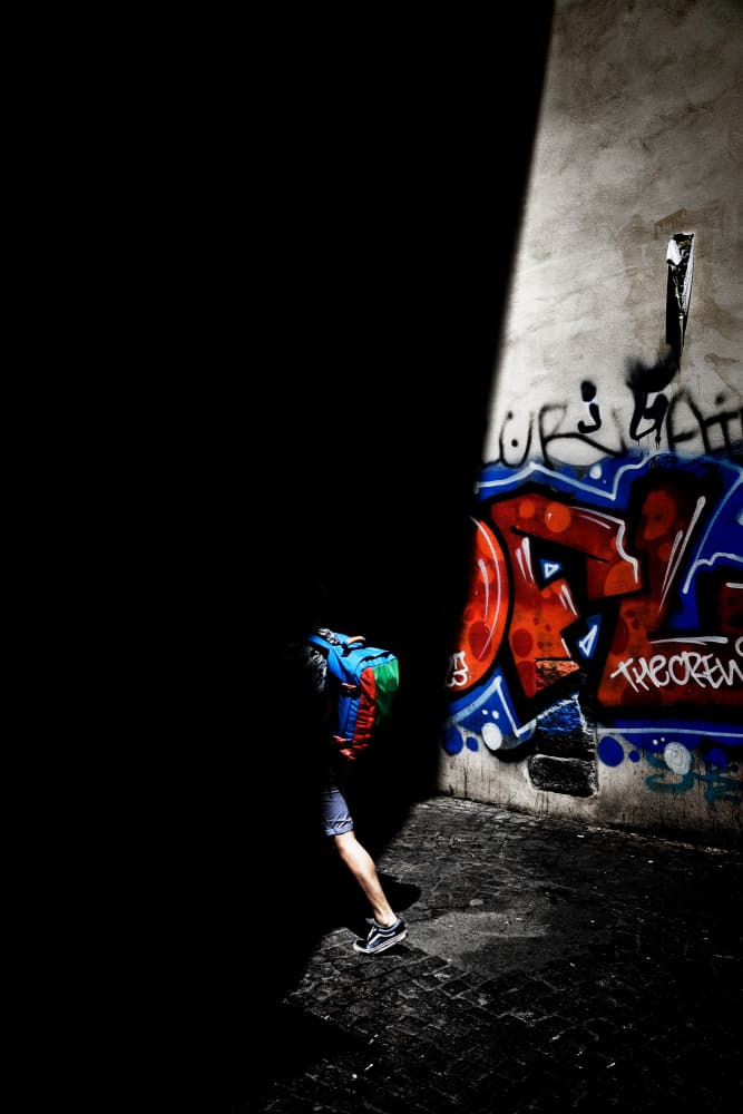 Graffiti Shadow Walk by Antonio Grambone — canvas wall art