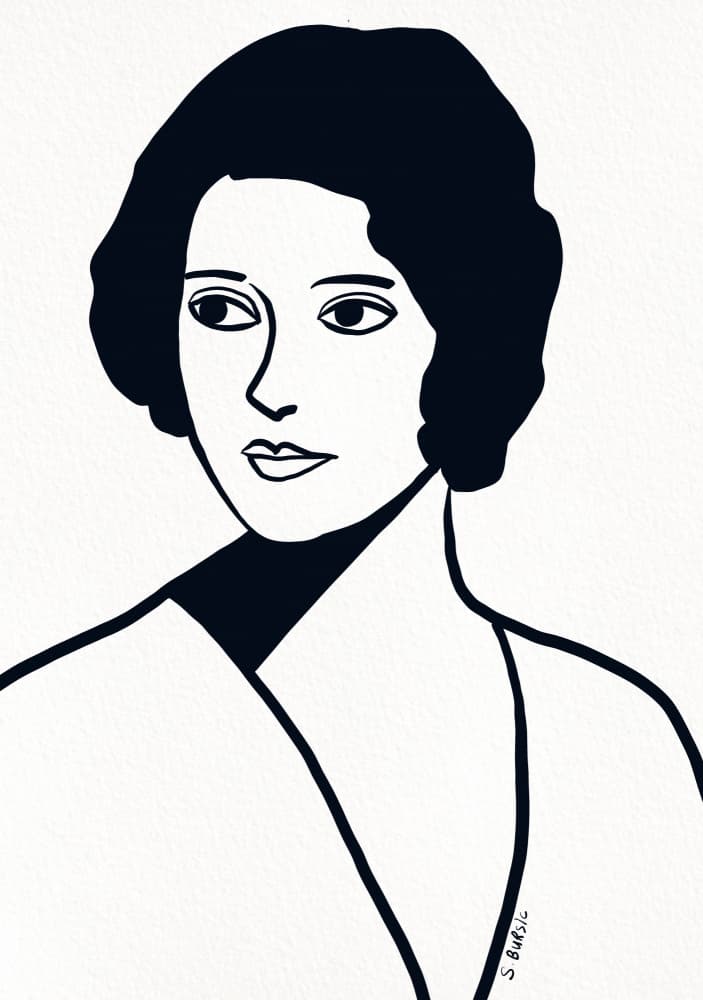Classic Woman Portrait by Sharyn Bursic — canvas wall art