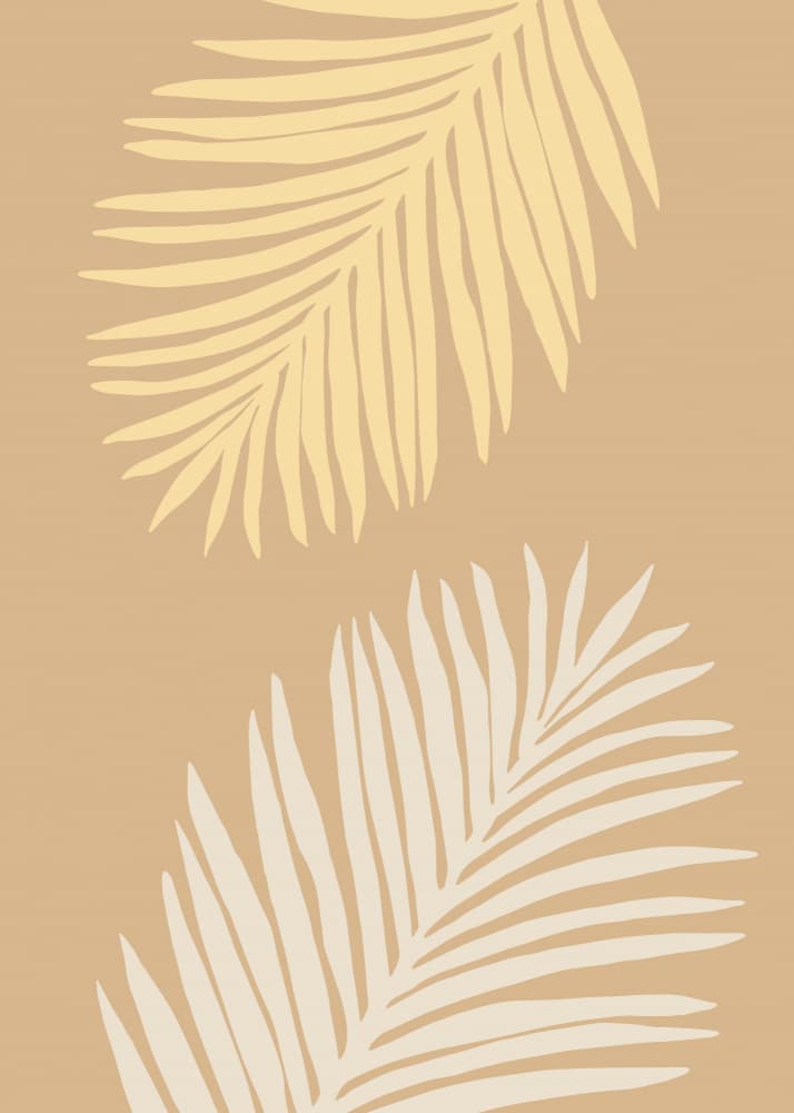 Warm Tropical Leaves by Pictufy Studio — canvas wall art