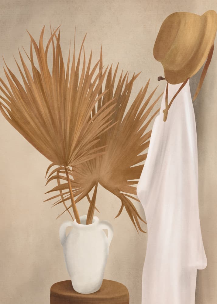 Boho Palm Summer Vibes by City Art — canvas wall art