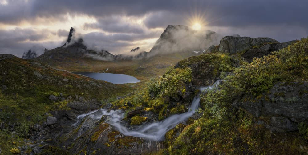 Misty Mountain Serenity by Nina Pauli — canvas wall art