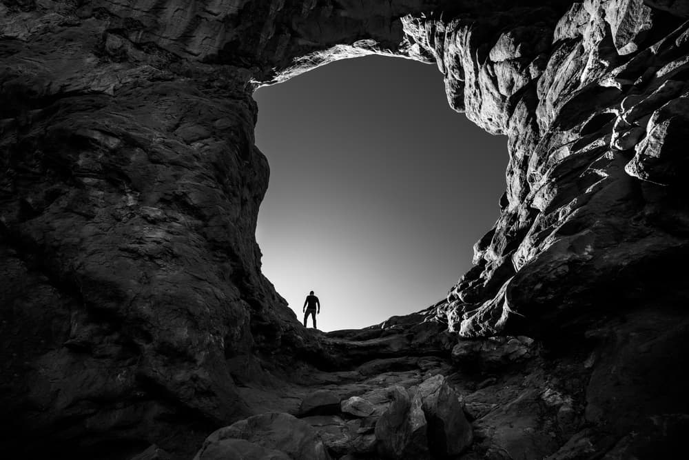 Dramatic Archway Silhouette by Jochen Bongaerts — canvas wall art