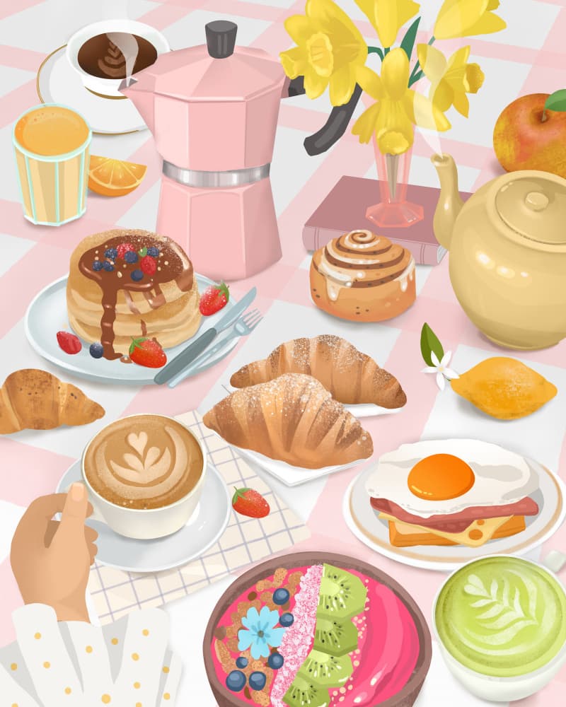 Breakfast &amp; Brunch by Petra Lizde — canvas wall art