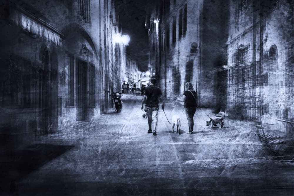 Night City Walk by Nicodemo Quaglia — canvas wall art