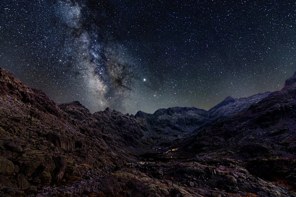 Starry Mountain Valley by Enrique Rodriguez de Mingo — canvas wall art