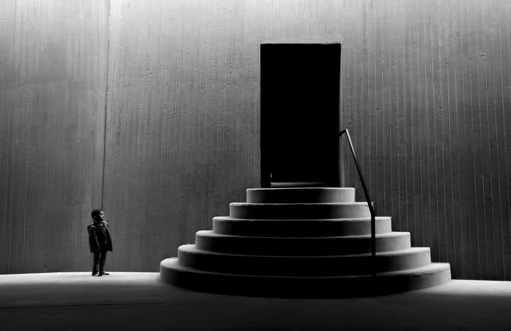 Small Child Grand Stairs by Murat Cacim — canvas wall art