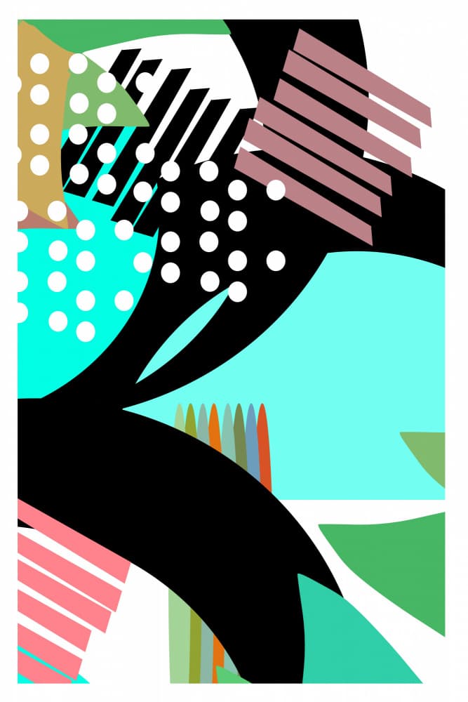 Vibrant Abstract Shapes by cartissi — canvas wall art
