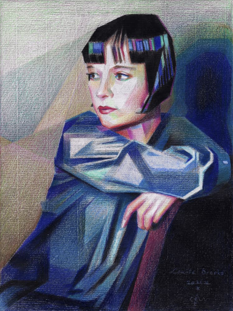 Modern Bob Cut Portrait by Corné Akkers — canvas wall art