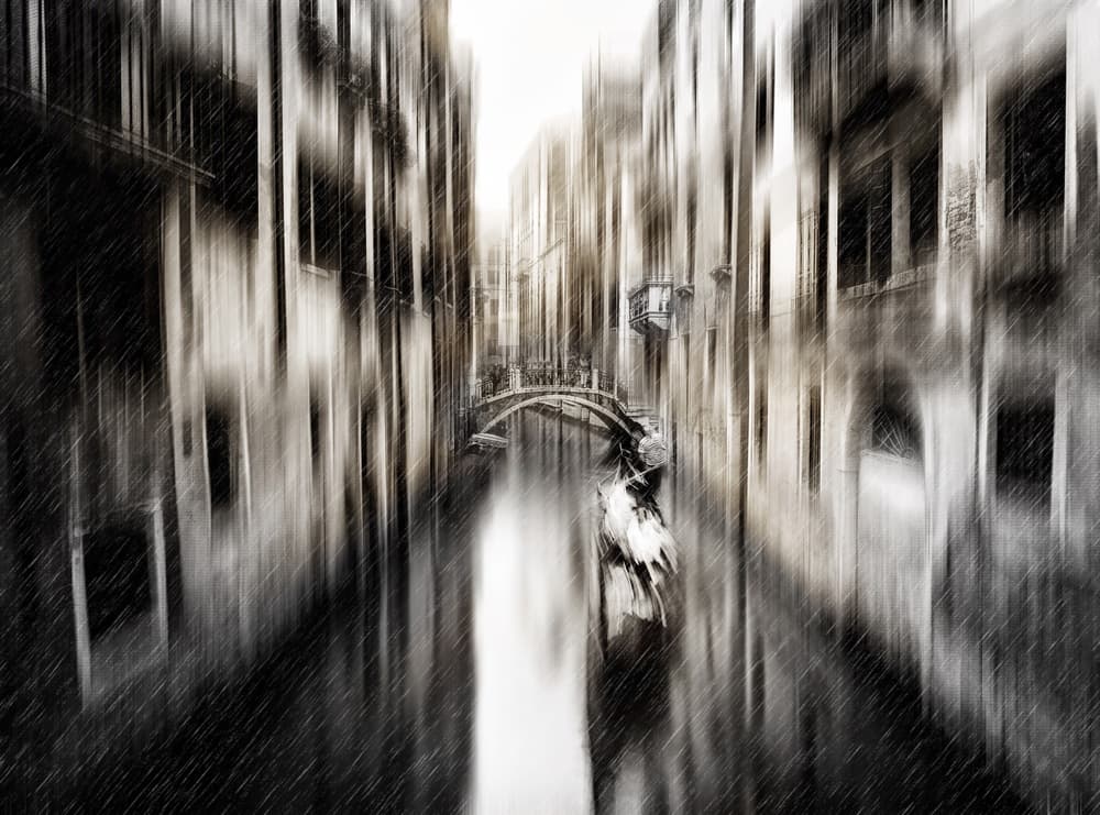 Rainy Venice Canal by Carmine Chiriacò — canvas wall art
