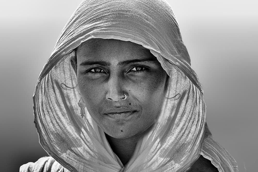 Soulful Woman Portrait by Jois Domont ( J.L.G.) — canvas wall art