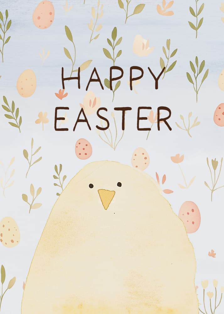 Happy Easter Chick by Pictufy Studio IV — canvas wall art