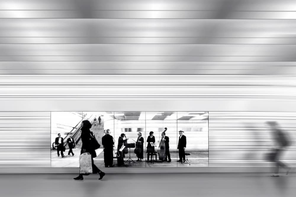 Urban Orchestra Motion by Wilma Wijers Smeets — canvas wall art