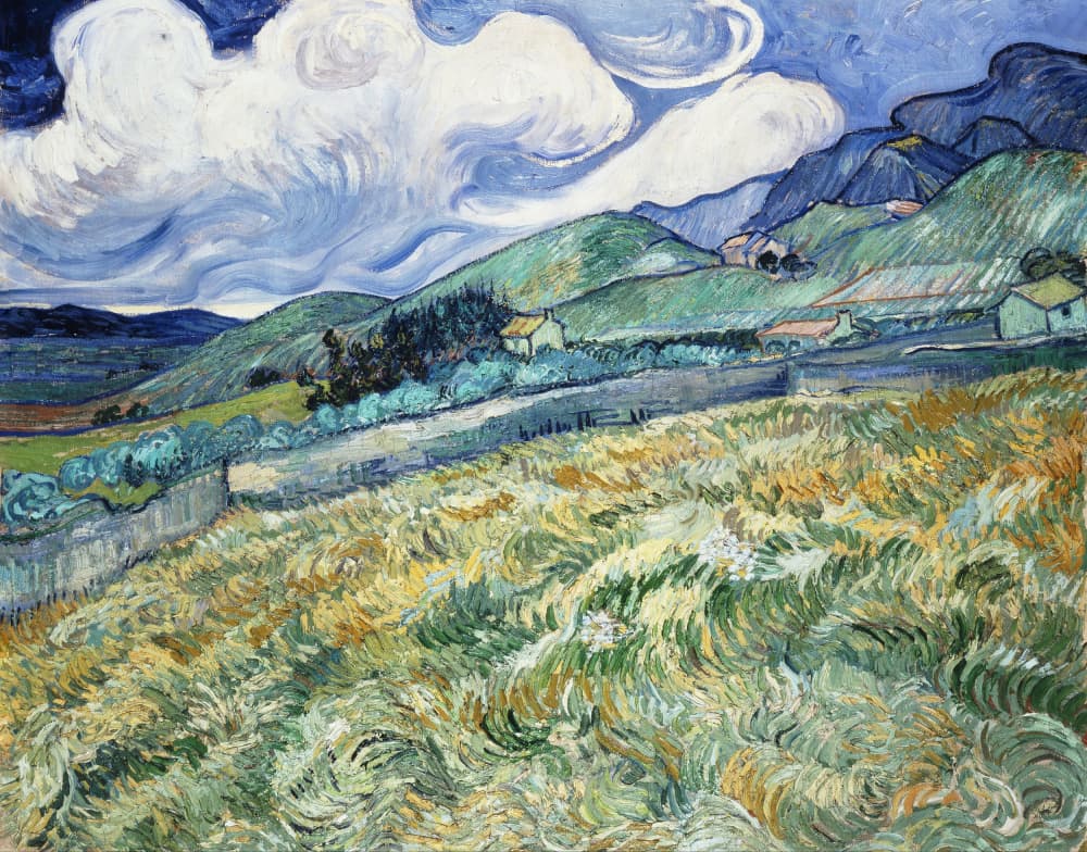Landscape From Saint Rémy (1889) by Vincent Van Gogh — canvas wall art