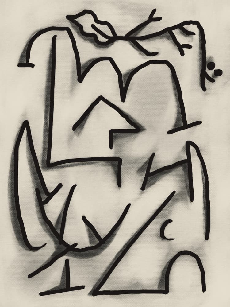 Modern Abstract Bird Forms by Little Dean — canvas wall art
