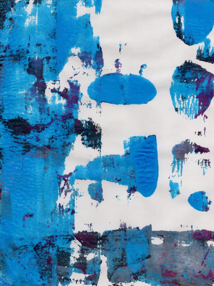 Vibrant Blue Shapes by Dina Dankers — canvas wall art