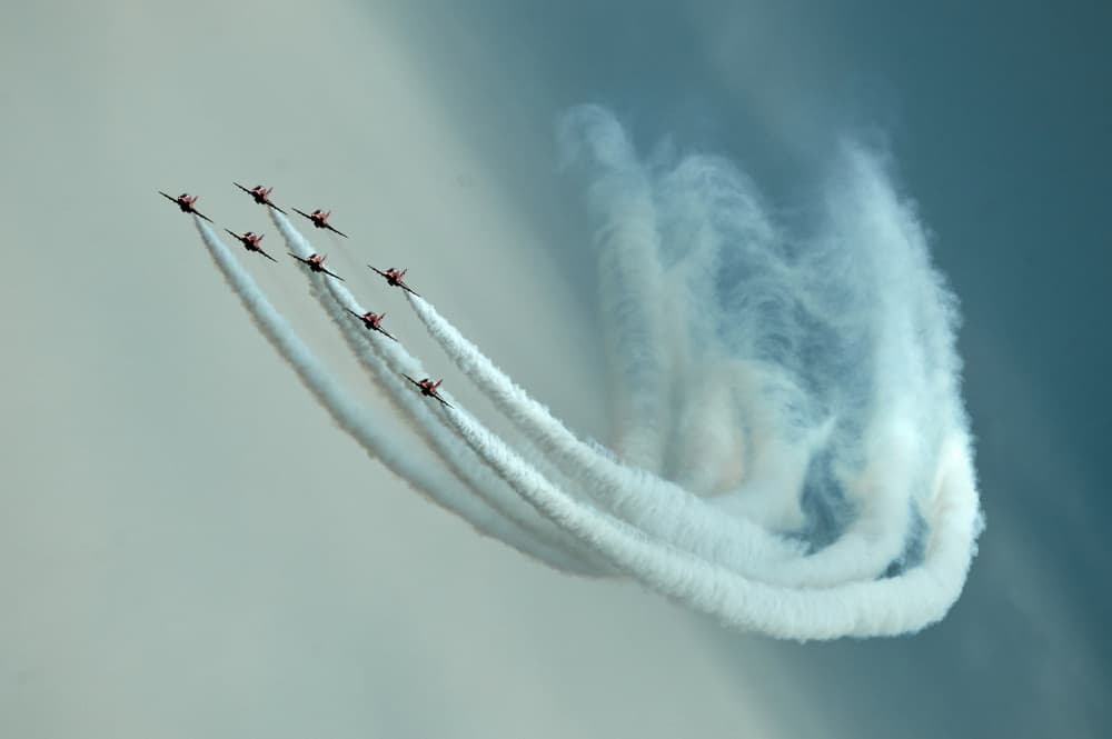 Sky Aerobatic Display by Chris Hamilton — canvas wall art