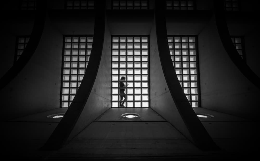 Modern Architectural Silhouette by Maurits De Groen — canvas wall art