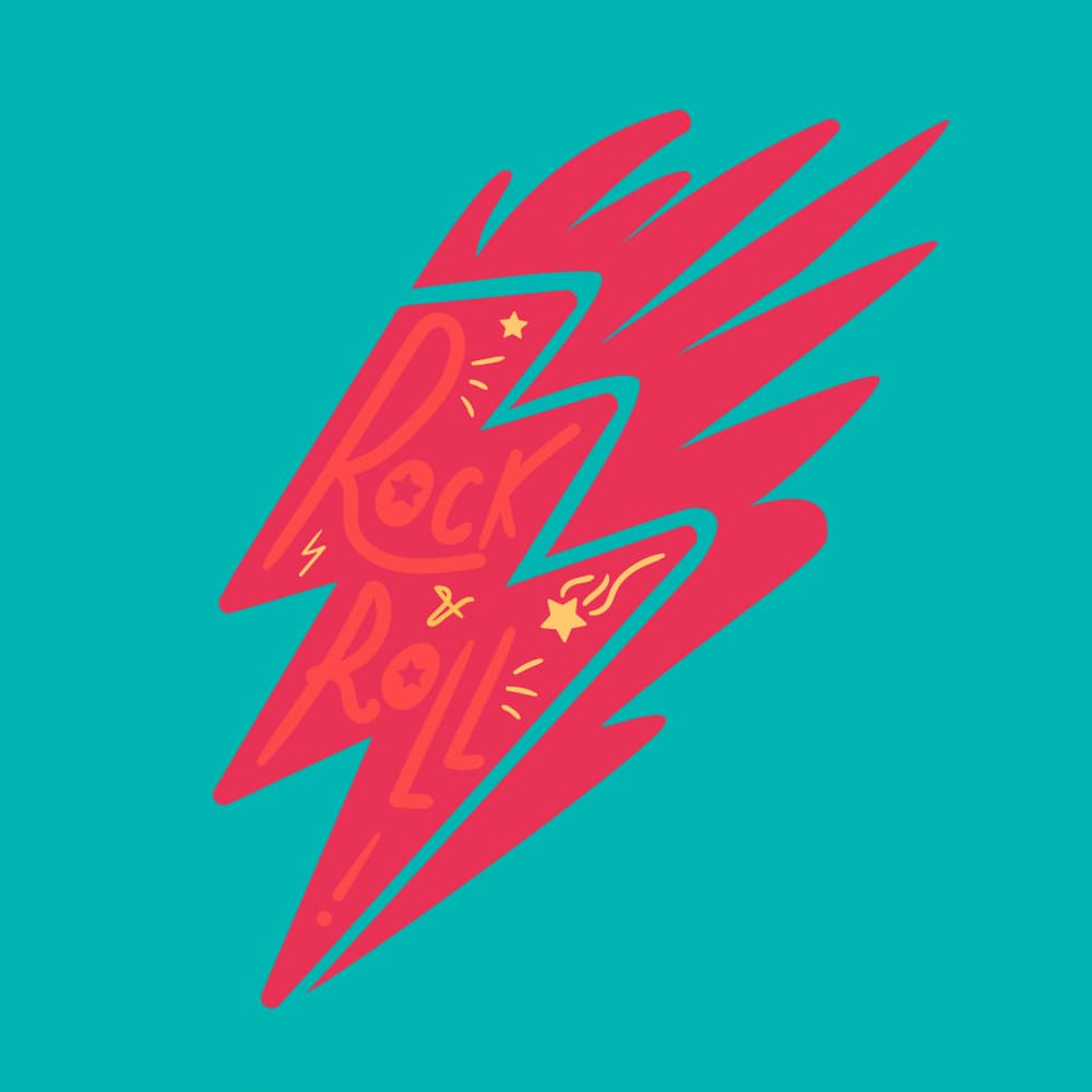 Rock And Roll Lightning by Marika Barsrsind — canvas wall art