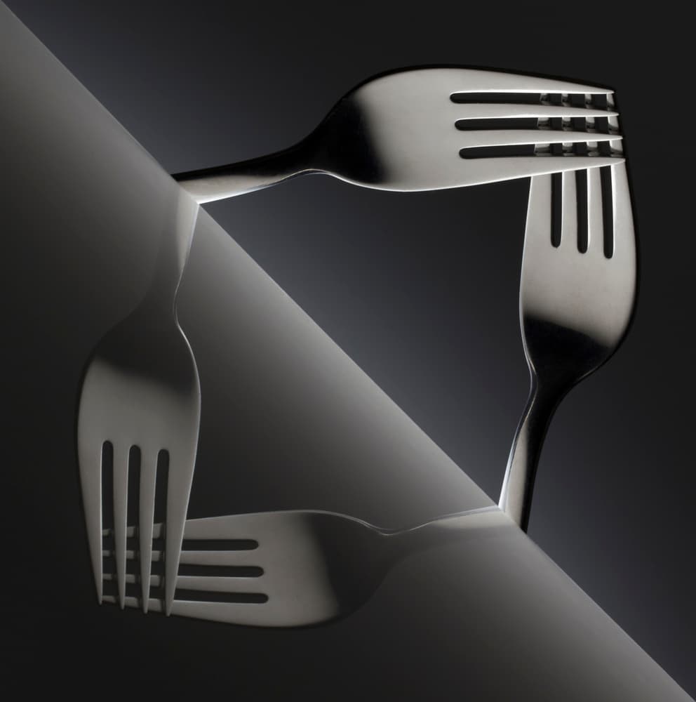 Abstract Forks Square by Wieteke de Kogel — canvas wall art