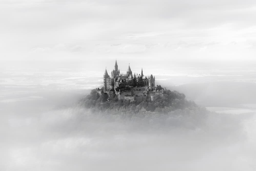 Castle in the Clouds by Joaquin Guerola — canvas wall art