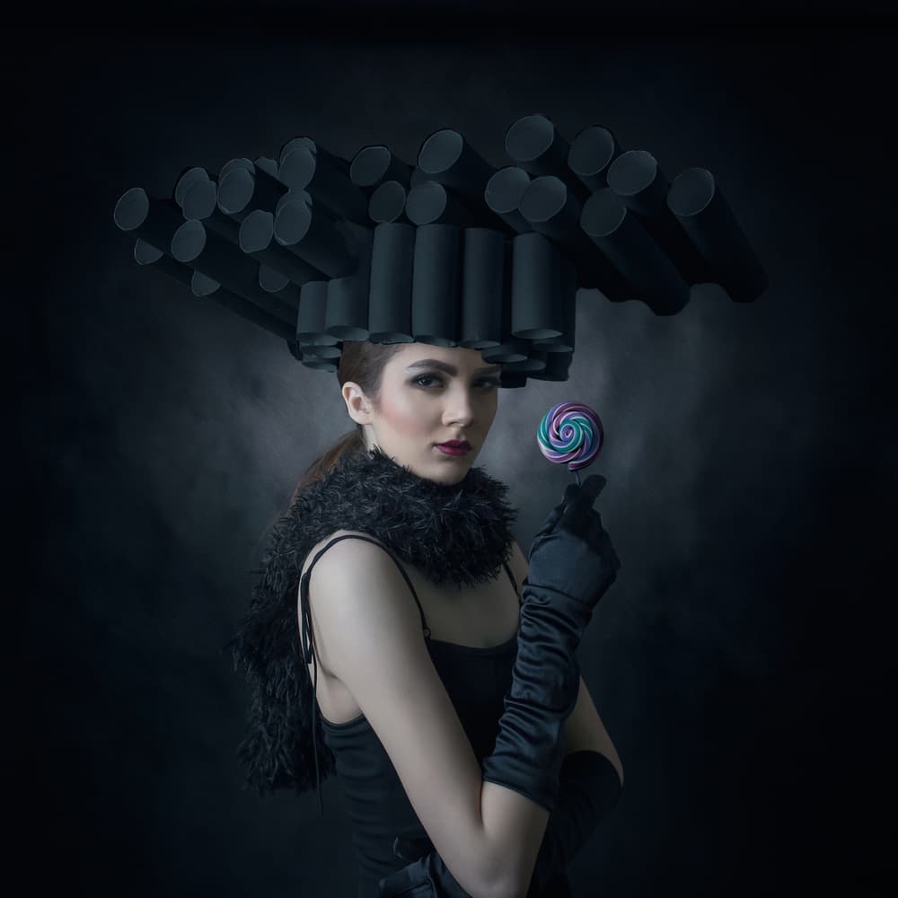 Dark Fashion Lollipop by hardibudi — canvas wall art