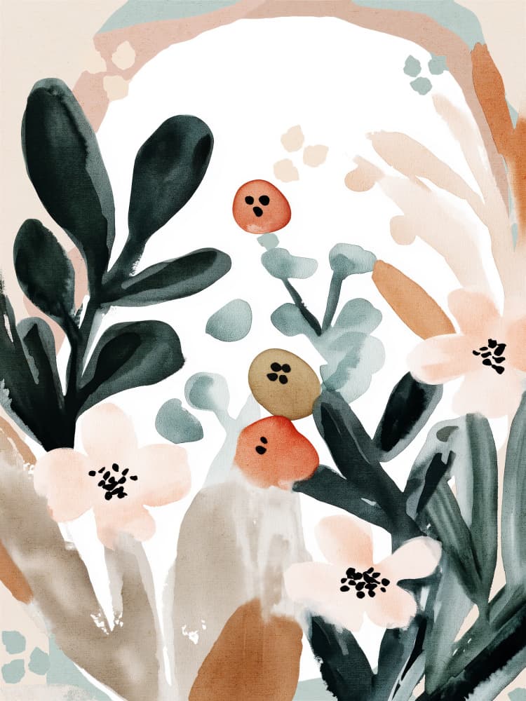 Floral Whimsy by Treechild — canvas wall art