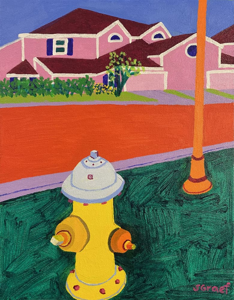 Fire Hydrant on Jacob Court by Sue Graef — canvas wall art