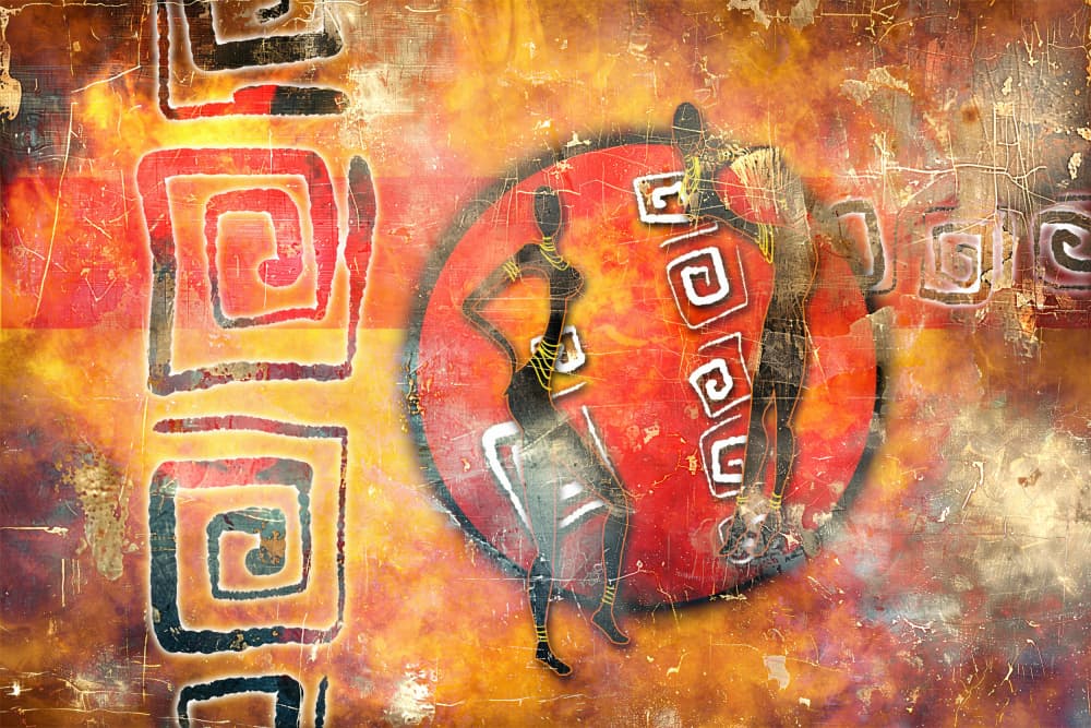 Tribal Dance and Soccer by Rafal Kulik — canvas wall art