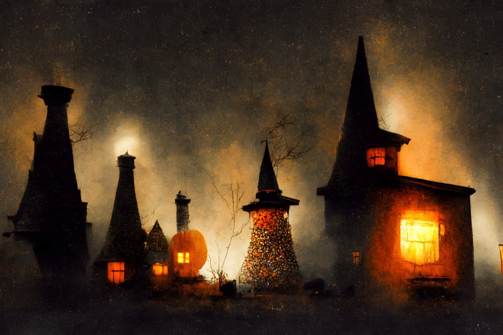 Haunted Glowscape by Treechild — canvas wall art