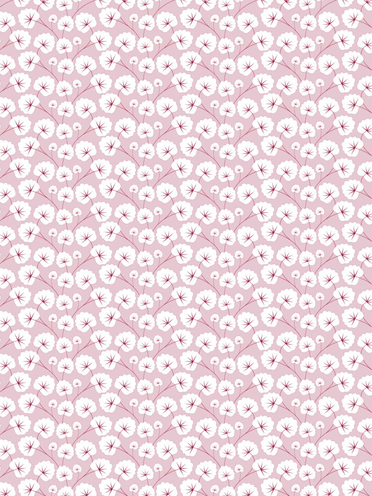 Pink Floral Pattern by kathrinmay — canvas wall art